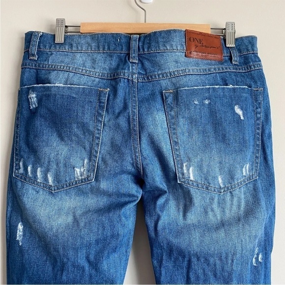 One x One Teaspoon Awesome Baggies Jeans Relaxed Leg Sz 31 Distressed - Picture 4 of 11